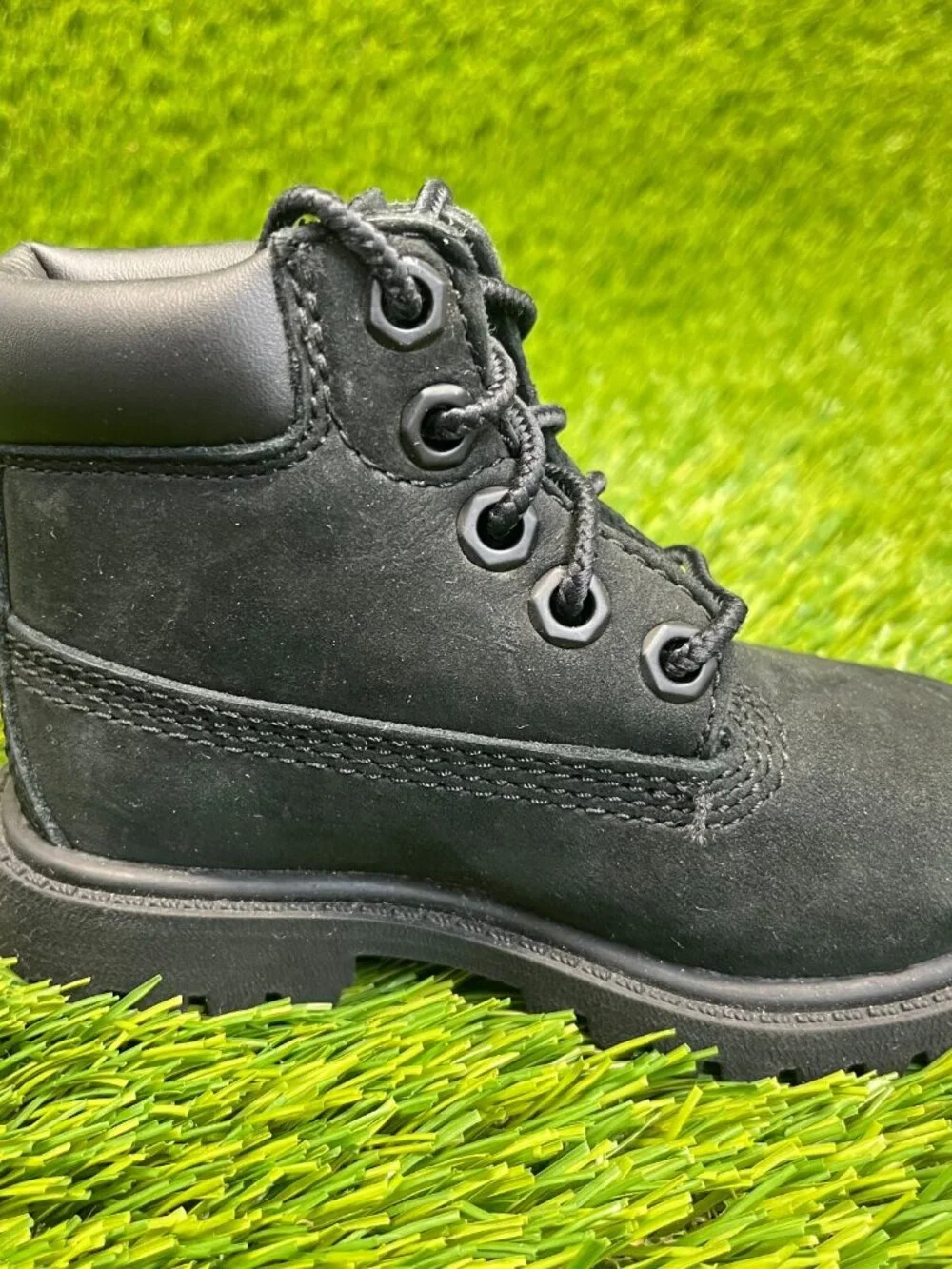 Timberland Premium 6 Inch Toddler Size 5C Black Athletic Hiking Waterproof Boots